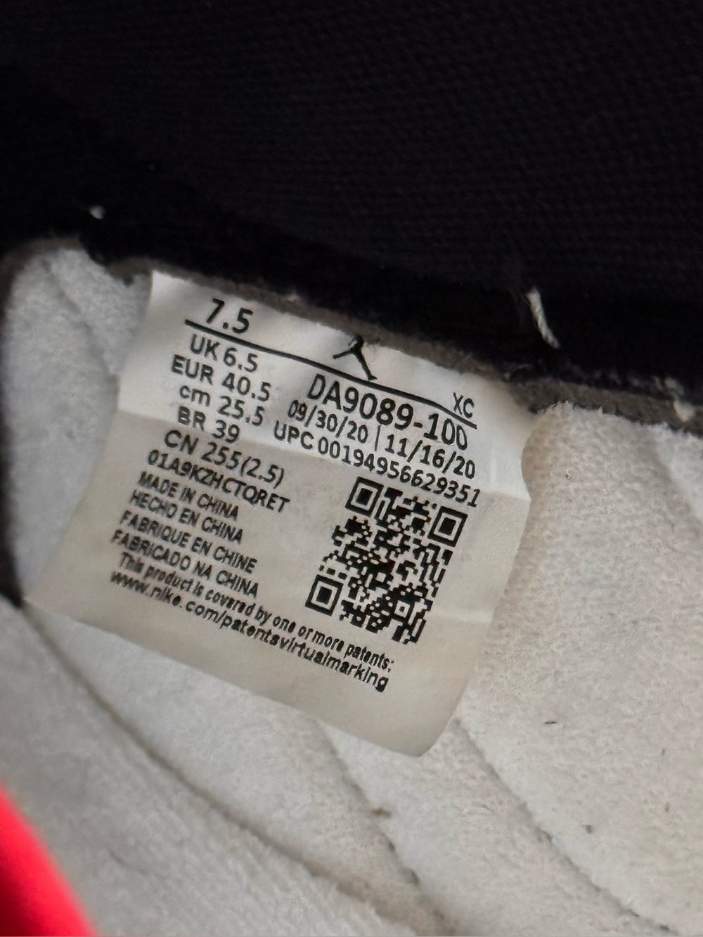 Air Jordan 1 KO Chicago (AJKO) 2021 Men’s Size 7.5 White Red Black DA9089-100 - Picture 14 of 14